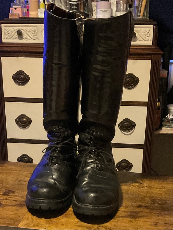 All American Other - Men's Black Tall Lace-Up Leather Boots